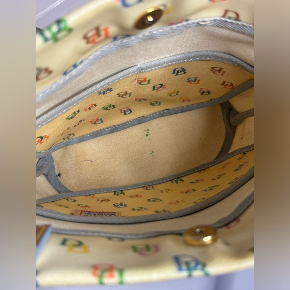 ๐ #223 Dooney & Bourke Vintage Y2K Rainbow Monogram Bucket Bag - Picture 13 of 13